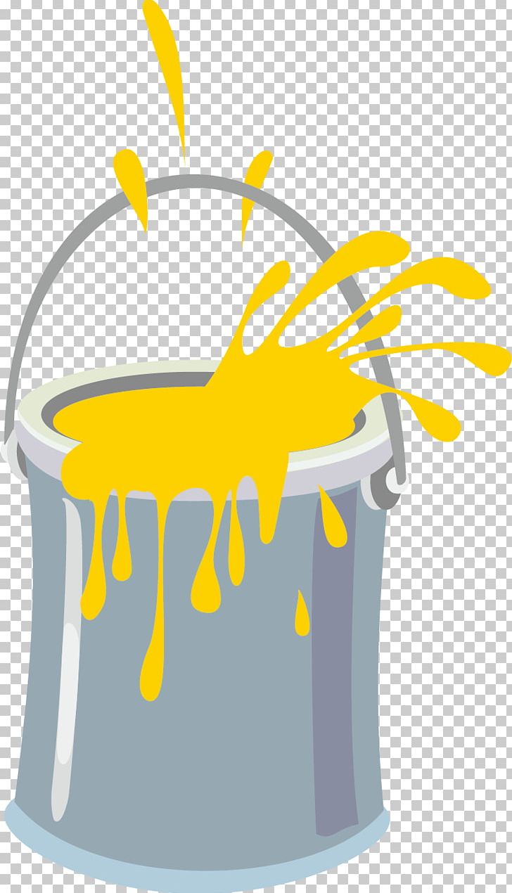 Paint Bucket Yellow PNG, Clipart, Brush, Color, Creative Ads, Creative Artwork, Creative Background Free PNG Download