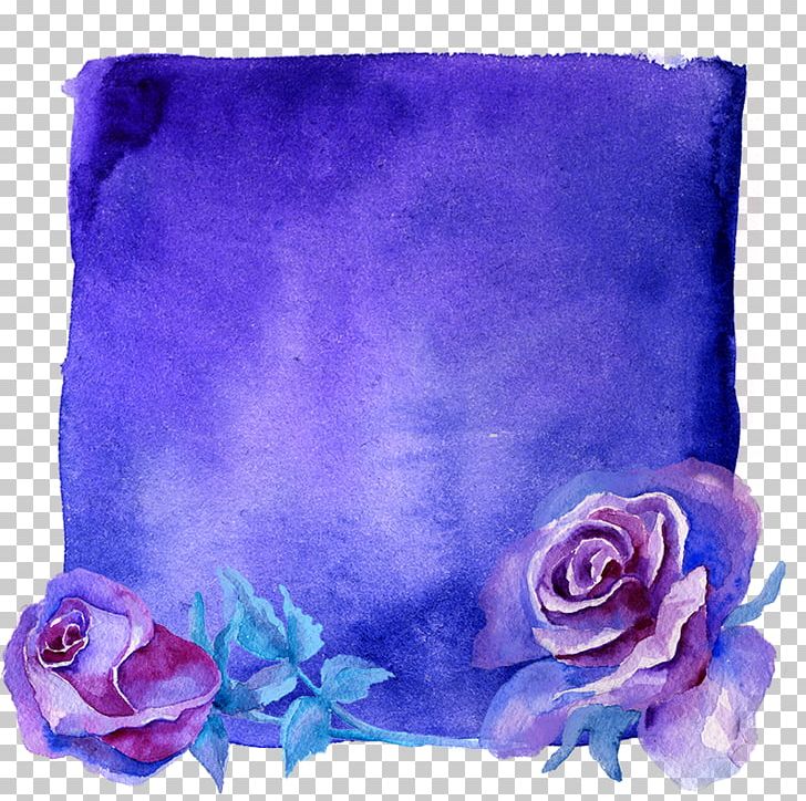 Ink Watercolor Painting Block Computer File PNG, Clipart, Blue, Blue Rose, Box, Electric Blue, Encapsulated Postscript Free PNG Download
