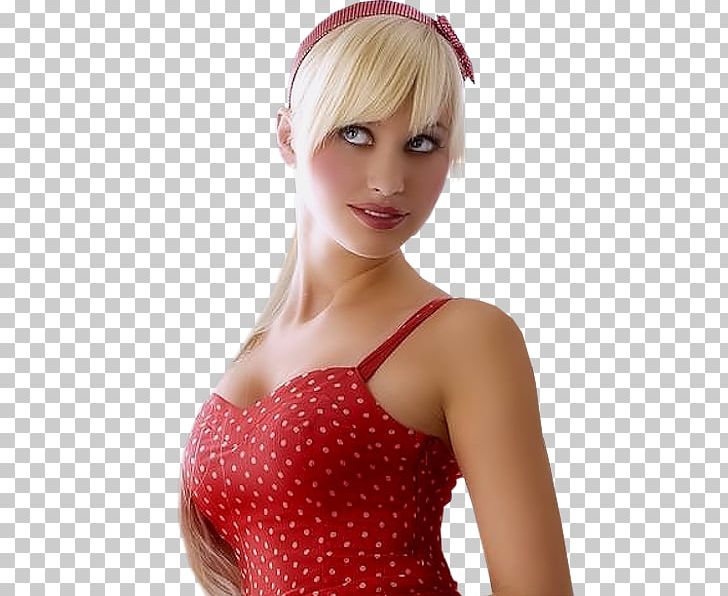 Polka Dot Blond Dress Clothing Desktop PNG, Clipart, Bangs, Blond, Brown Hair, Clothing, Clothing Accessories Free PNG Download