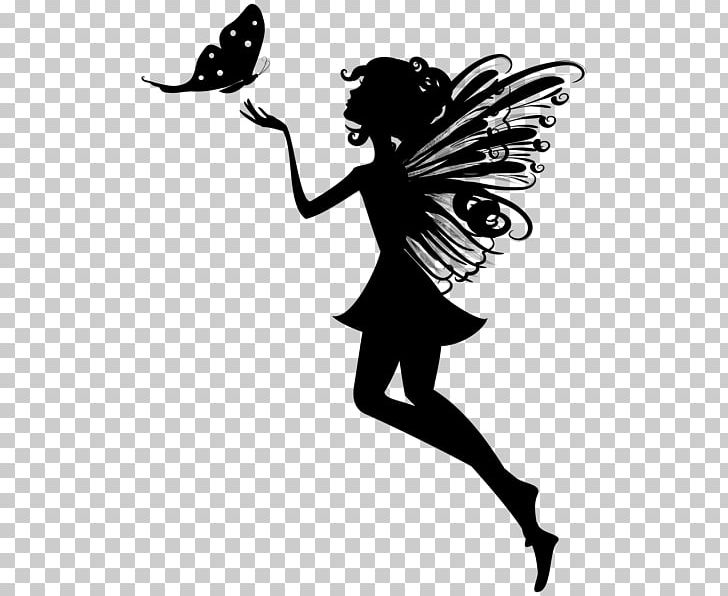 Silhouette Fairy PNG, Clipart, Art, Black And White, Butterfly, Drawing, Fictional Character Free PNG Download