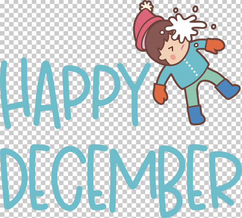 Happy December December PNG, Clipart, Behavior, Cartoon, Character, December, Happiness Free PNG Download