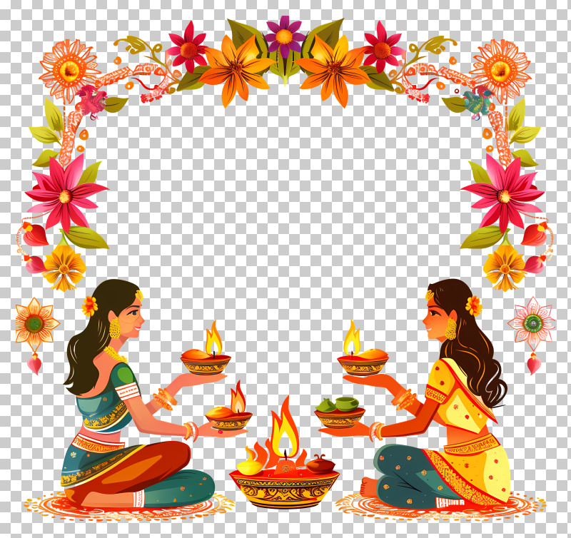 Hindu New Year - Traditional Ritual With Women PNG