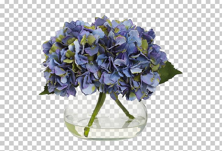 Artificial Flower Floral Design Glass French Hydrangea PNG, Clipart, Bloom, Blue, Bud, Cornales, Cut Flowers Free PNG Download