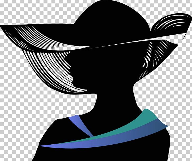 Woman With A Hat Silhouette PNG, Clipart, Animals, Black And White, Clothing, Drawing, Female Free PNG Download