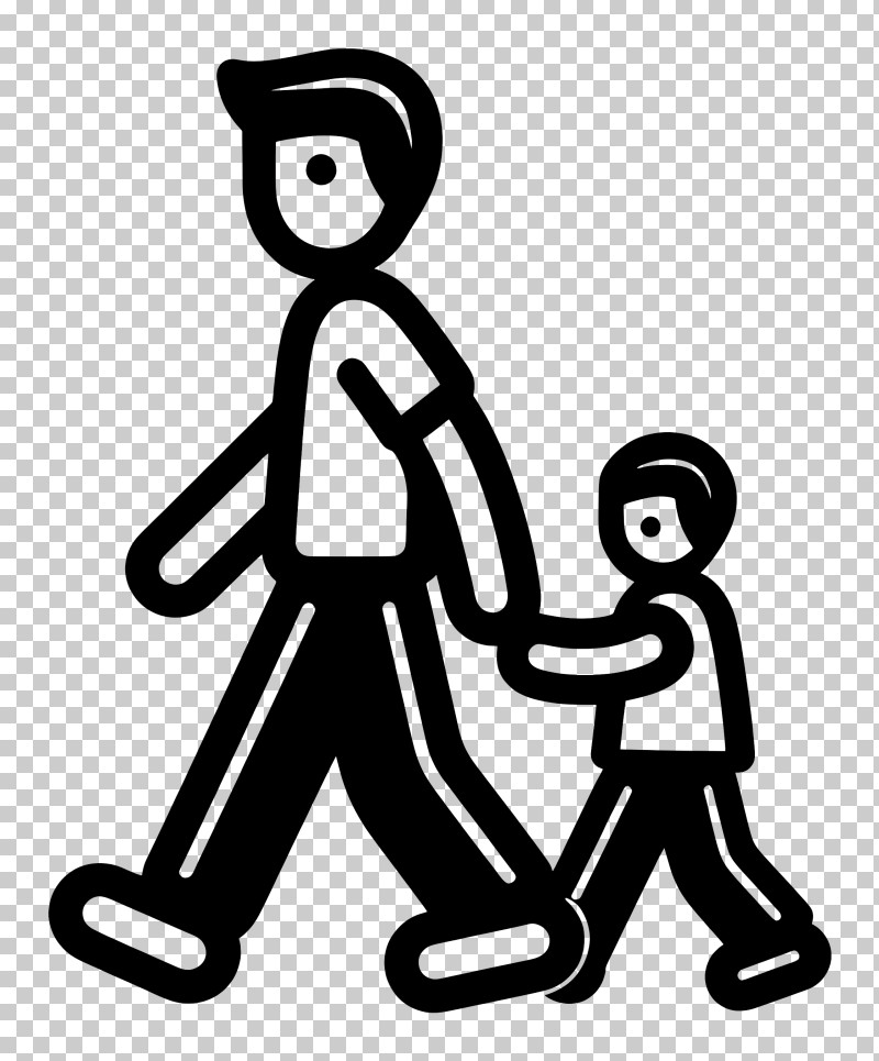 Walking With Son - Walking Figures Icon PNG