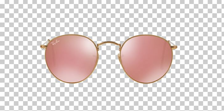 Ray-Ban Round Metal Aviator Sunglasses Mirrored Sunglasses PNG, Clipart, Aviator Sunglasses, Beige, Eyewear, Flat Lens, Glasses Free PNG Download