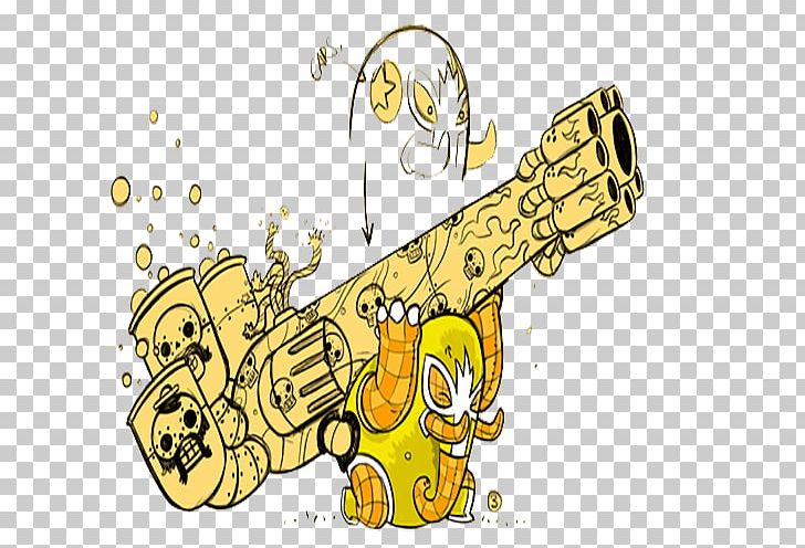 Yellow Shell Illustration PNG, Clipart, Adobe Illustrator, Angle, Artillery, Cannon, Cartoon Free PNG Download