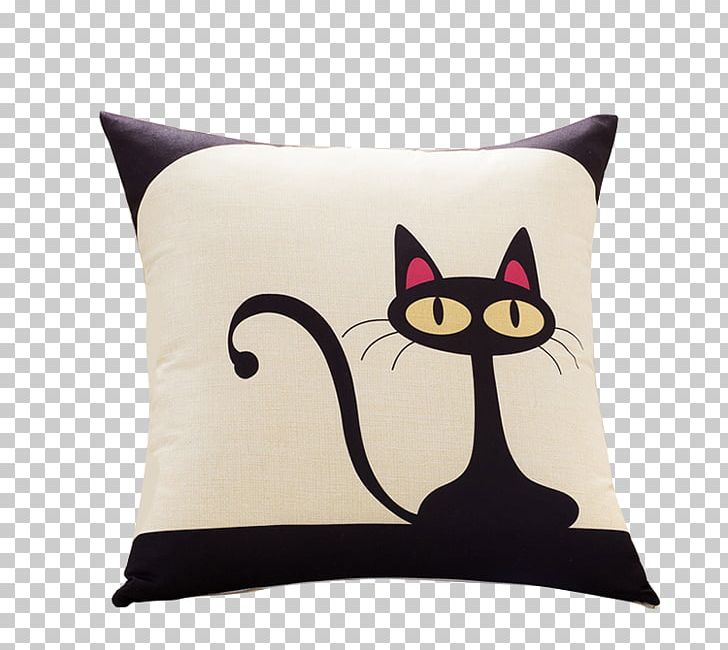 Throw Pillow Cushion Case Linen PNG, Clipart, Bed, Bedding, Bed Sheet, Black Cat, Carnivoran Free PNG Download
