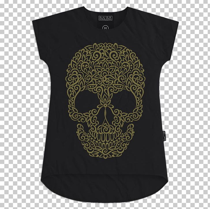 T-shirt Skull Sleeve Font PNG, Clipart, Black, Black Caviar, Black M, Bone, Brand Free PNG Download