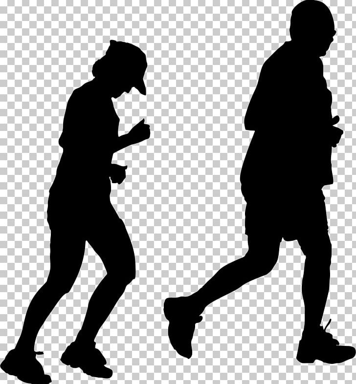 Jogging Silhouette Running Sport PNG, Clipart, Black And White, Clip Art, Human Behavior, Jogging, Joint Free PNG Download