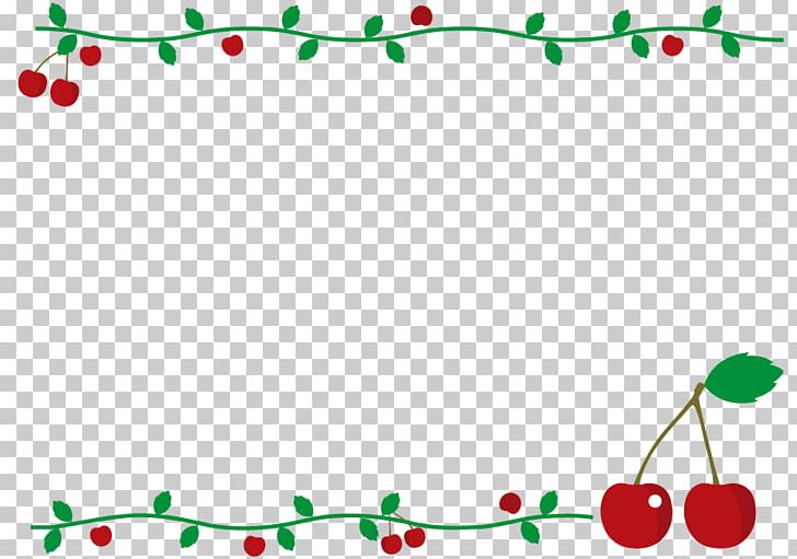Cute Cherry Frame. PNG, Clipart, Area, Branch, Cherry, Christmas, Christmas Day Free PNG Download