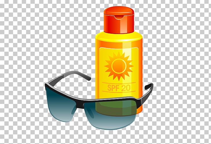 Sunscreen Lotion Lip Balm Png Clipart Black Sunglasses Blue Sunglasses Cartoon Sunglasses Colorful Cosmetics Free Png