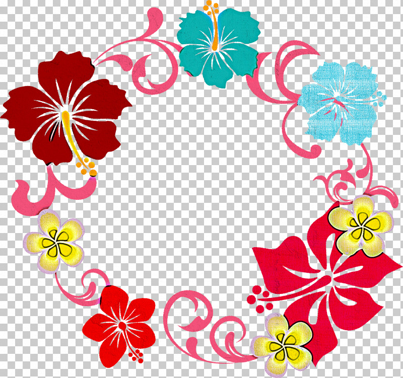 Hibiscus Frame Flower Frame PNG, Clipart, Floral Design, Flower, Flower Frame, Hawaiian Hibiscus, Hibiscus Free PNG Download