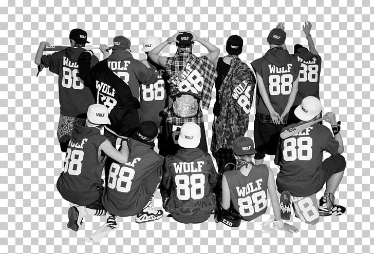 Exodus K-pop Wolf XOXO PNG, Clipart, Black And White, Brand, Chanyeol, Crew, Do Kyungsoo Free PNG Download