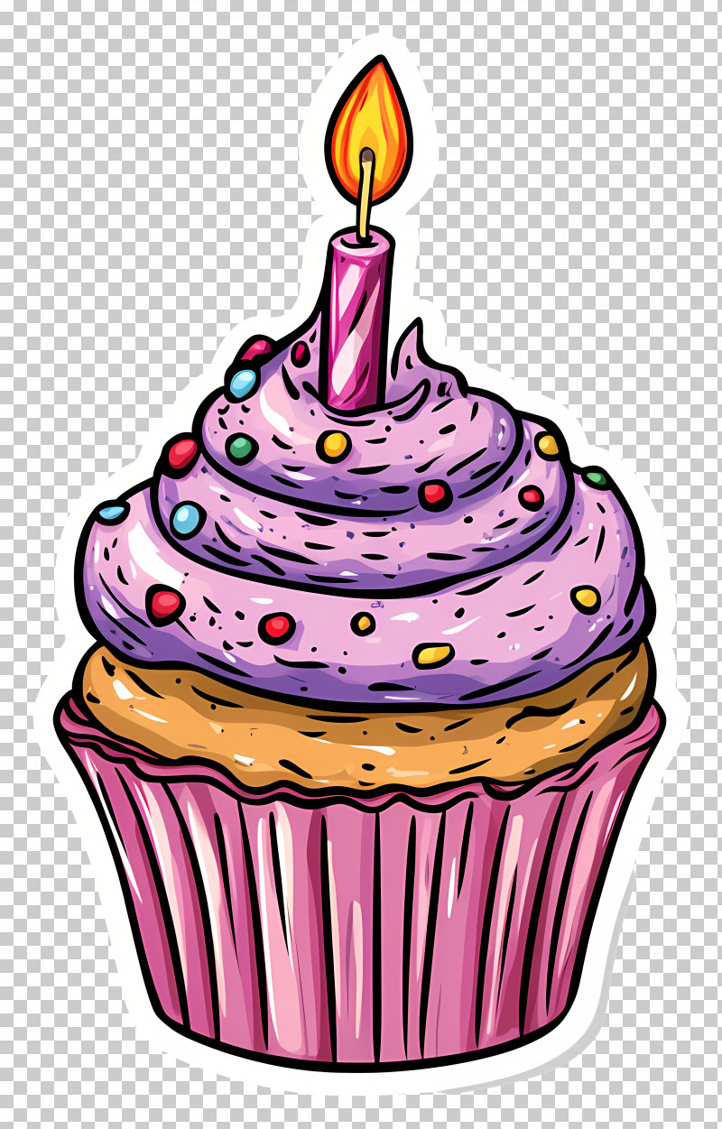 Birthday Cupcake - Birthday Cupcake With Sweet Candle PNG