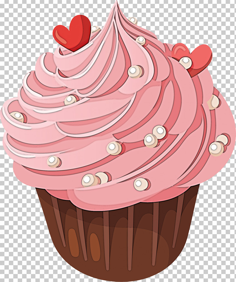 Cupcake Cake Icing Buttercream Pink PNG, Clipart, Baking Cup, Buttercream, Cake, Cream, Cupcake Free PNG Download