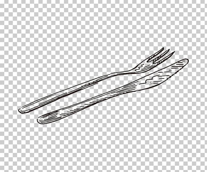 Knife Fork Cutlery PNG, Clipart, Arrow Sketch, Black And White, Drawing, Encapsulated Postscript, Flower Sketch Free PNG Download