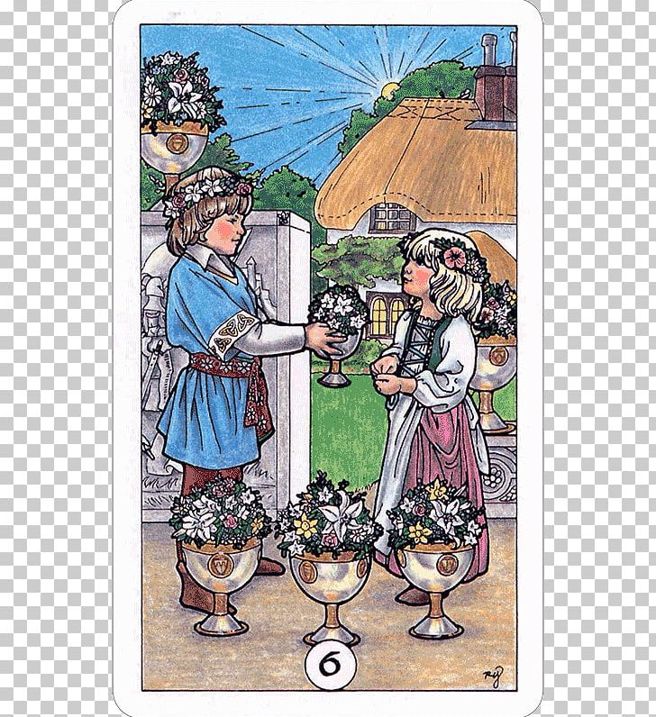 The Robin Wood Tarot Suit Of Cups Six Of Cups Playing Card PNG, Clipart, Art, Fool, High Priestess, Llewellyn Worldwide, Nine Of Cups Free PNG Download