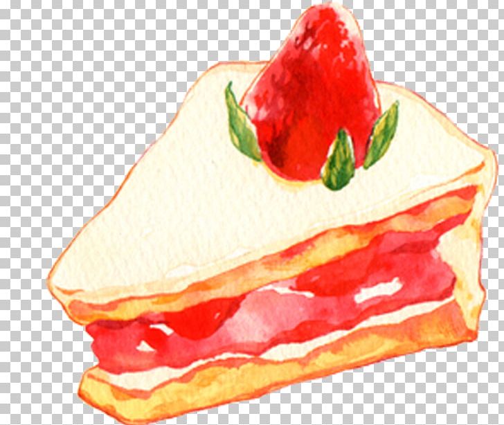 Strawberry Cream Cake Dim Sum Dessert Watercolor Painting Illustration PNG, Clipart, Aedmaasikas, Art, Cake, Cake Material, Cream Free PNG Download