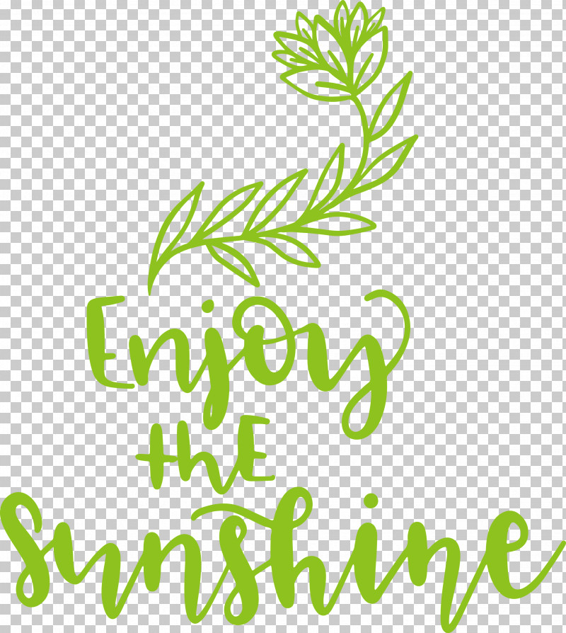 Sunshine Enjoy The Sunshine PNG, Clipart, Flower, Green, Leaf, Logo, Meter Free PNG Download