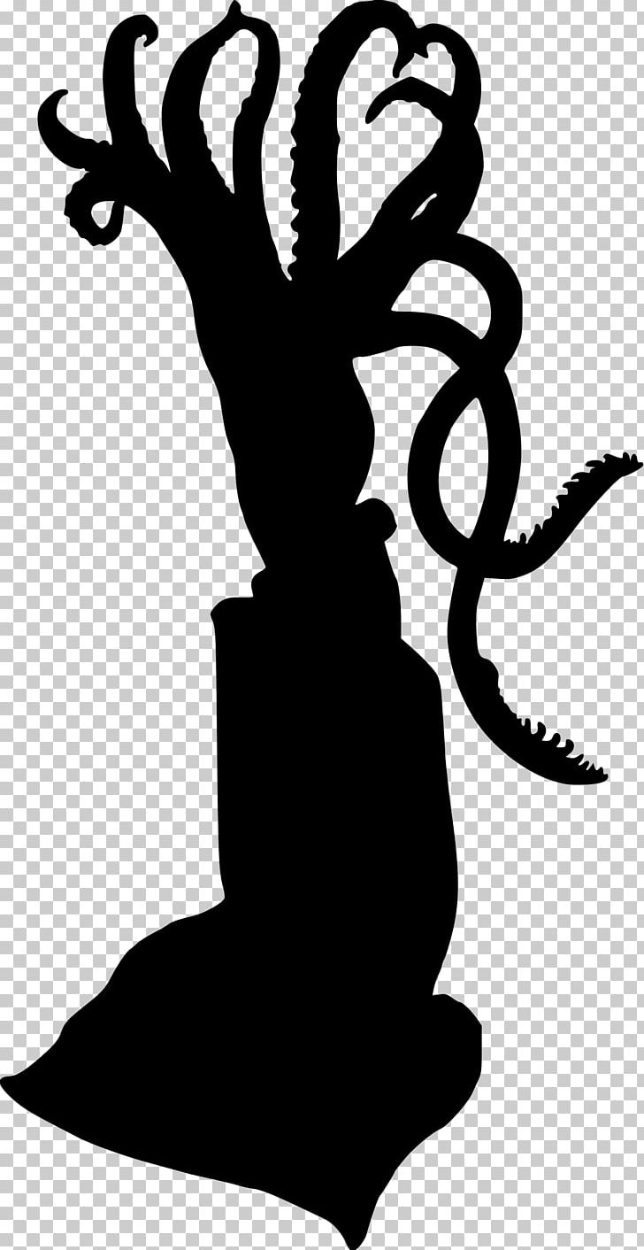 Giant Squid Silhouette PNG, Clipart, Animals, Art, Artwork, Black And White, Computer Icons Free PNG Download