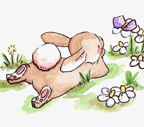 Lying On The Grass Bunny PNG, Clipart, Art, Bunnies, Bunny Clipart, Cartoon, Child Free PNG Download
