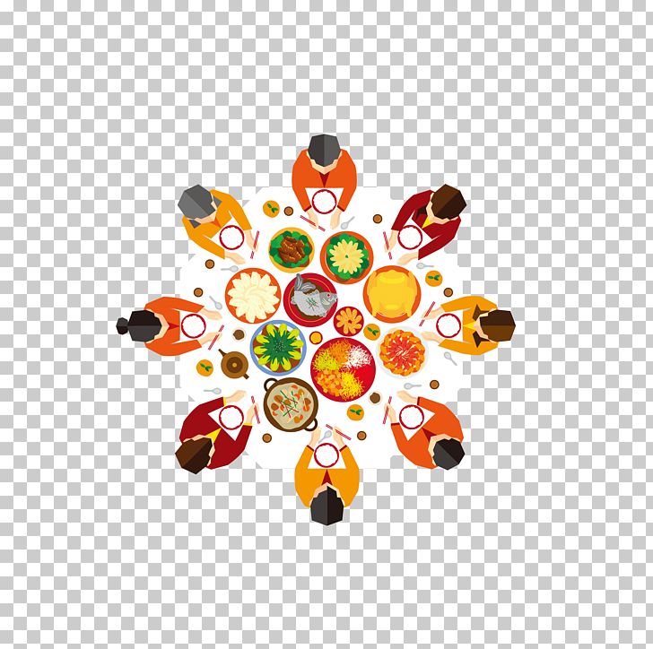 Chinese New Year Reunion Dinner Illustration PNG, Clipart, Buckle, Circle, Creative, Dinner, Download Free PNG Download