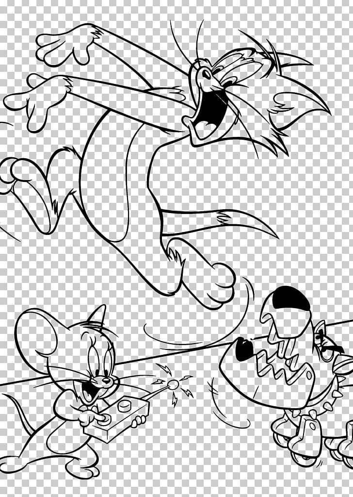 Coloring Book Tom And Jerry Tom Cat Drawing PNG, Clipart, Adult, Angle ...