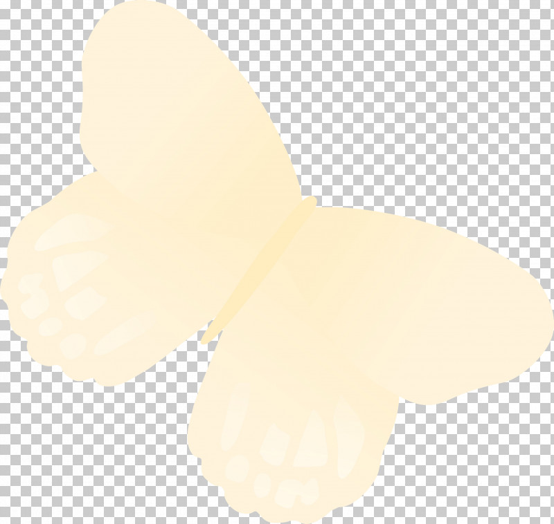 Yellow Wing Beige Petal Butterfly PNG, Clipart, Beige, Butterfly, Cartoon, Paint, Petal Free PNG Download