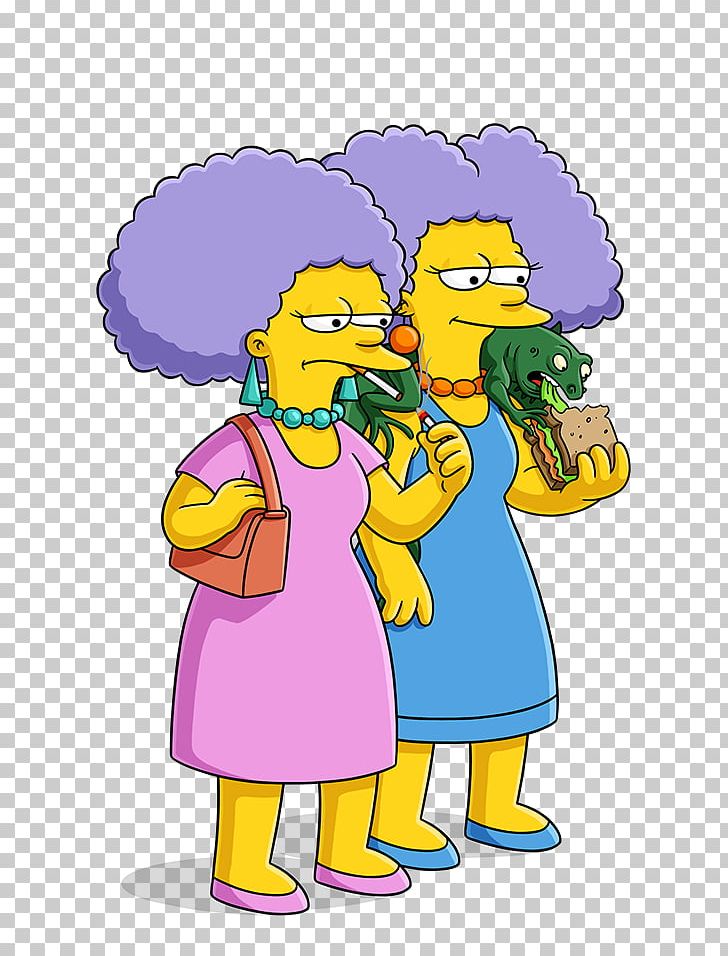 Patty Bouvier Selma Bouvier Marge Simpson Homer Simpson YouTube PNG, Clipart, Area, Art, Artwork, Beak, Cartoon Free PNG Download