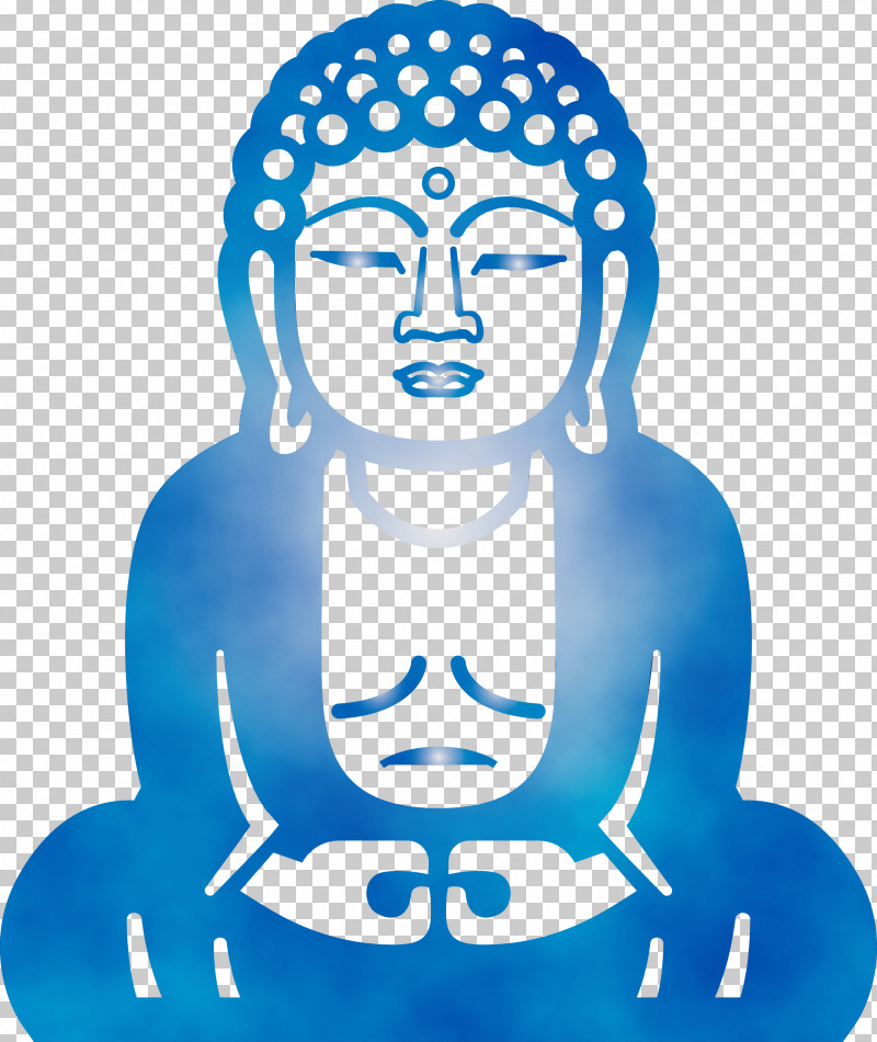 Blue Head Meditation PNG, Clipart, Blue, Buddha, Head, Meditation, Paint Free PNG Download