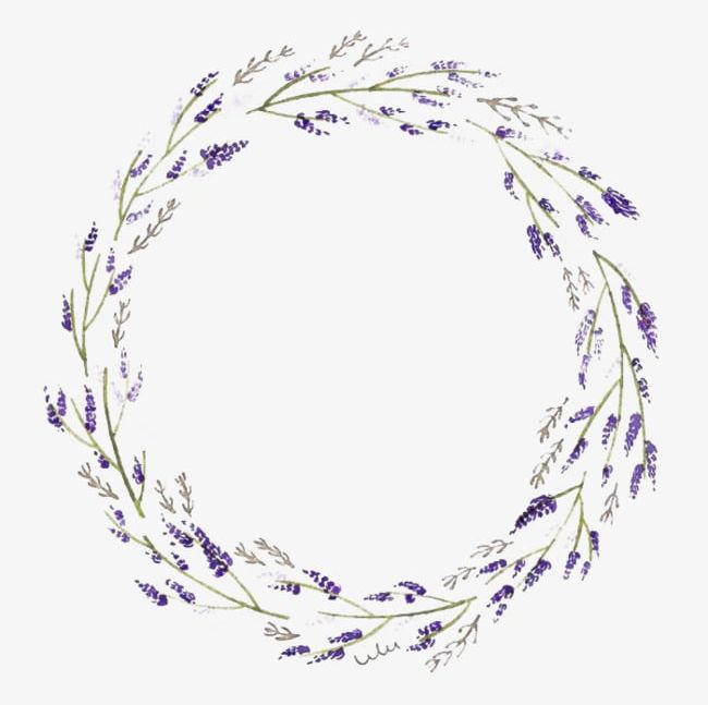 Lavender Wreath PNG, Clipart, Branches, Branches And Leaves, Cartoon, Hand, Hand Painted Free PNG Download