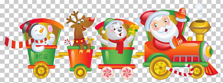 Train Santa Claus Rail Transport Christmas PNG, Clipart, Christmas, Christmas Clipart, Christmas Decoration, Christmas Ornament, Christmas Tree Free PNG Download