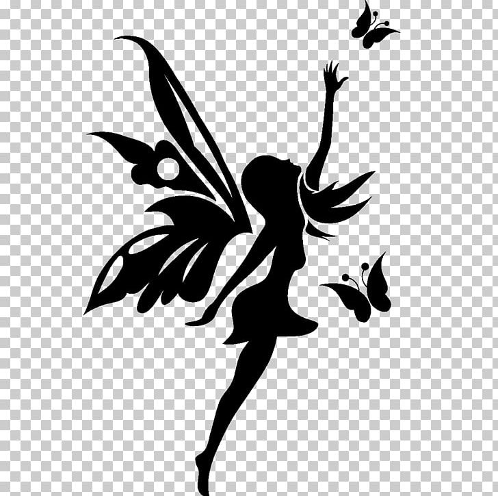 Tinker Bell Silhouette Fairy PNG, Clipart, Animals, Art, Black And White, Butterfly, Decal Free PNG Download