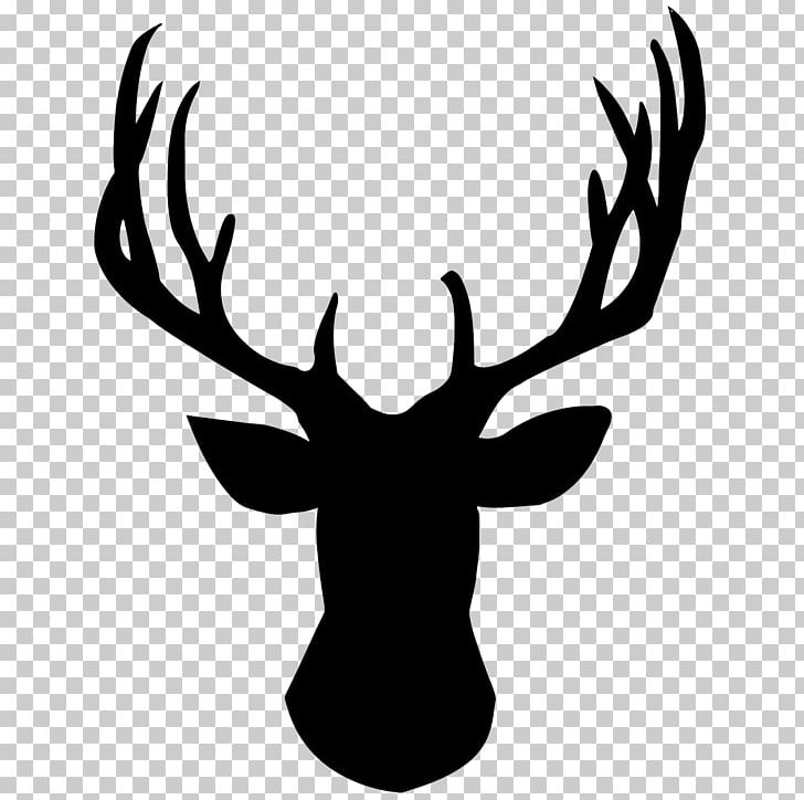 White-tailed Deer Reindeer Silhouette PNG, Clipart, Animals, Antler, Black And White, Clip Art, Deer Free PNG Download