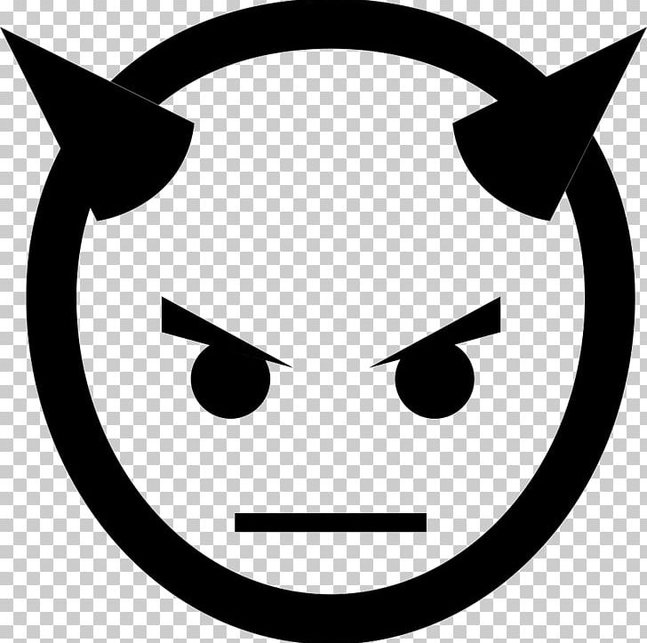 Graphics Devil Computer Icons Emoticon PNG, Clipart, Angry Face, Black And White, Circle, Computer Icons, Devil Free PNG Download