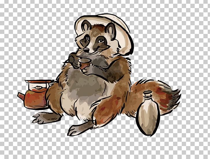 Japanese Raccoon Dog Watercolor Painting Drawing PNG, Clipart, Anchors, Blue Anchor, Carnivoran, Cartoon Raccoon, Cute Raccoon Free PNG Download