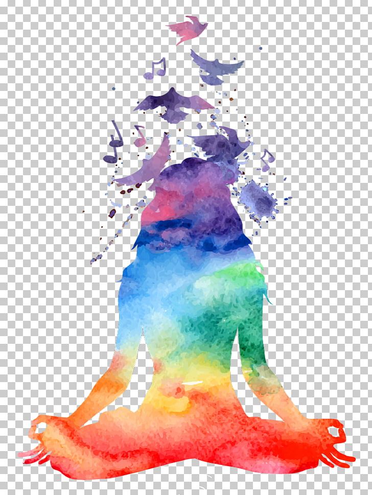 Chakra Meditation Watercolor Painting Yoga PNG, Clipart, Art, Bird, Chakra, Computer Wallpaper, Graphic Design Free PNG Download