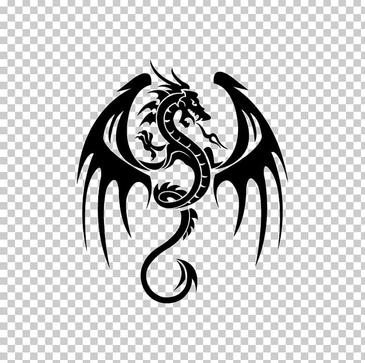 Paper Wall Decal Sticker Dragon PNG, Clipart, Black, Black And White, Carnivoran, Chinese Dragon, Decal Free PNG Download