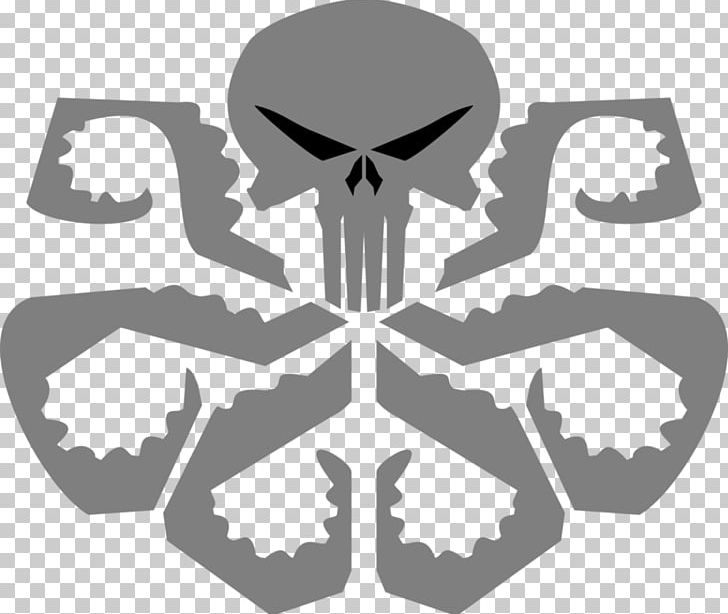 Punisher Hydra Iron Man Logo PNG, Clipart, Agents Of Shield, Black And White, Bone, Comic, Deviantart Free PNG Download