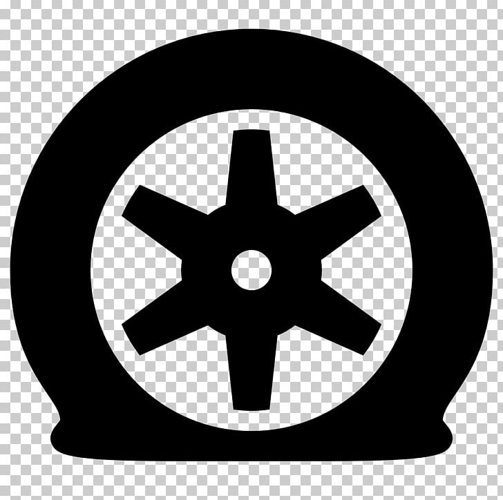Car Flat Tire Computer Icons PNG, Clipart, Black And White, Car, Car Tire, Circle, Computer Icons Free PNG Download