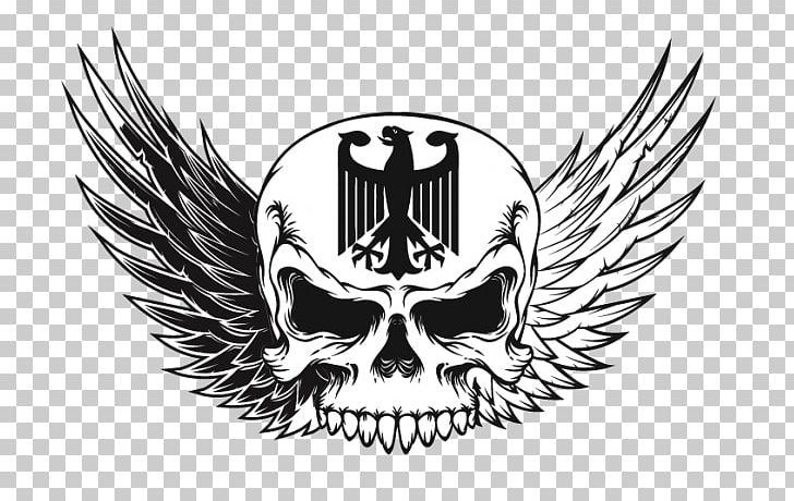 Skull Logo PNG, Clipart, Bird, Black And White, Bone, Bone Char, Emblem Free PNG Download