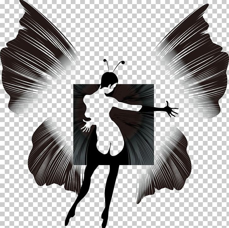 Butterfly Illustration PNG, Clipart, Bijin, Black, Black And White, Cartoon, Cdr Free PNG Download