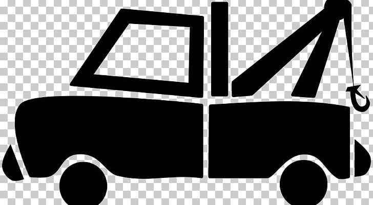 Car Pickup Truck Tow Truck Towing PNG, Clipart, Angle, Black, Black And White, Car, Dump Truck Free PNG Download