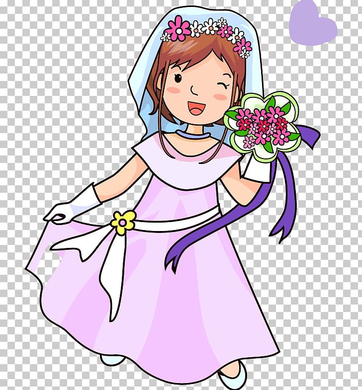 Cartoon Bride PNG, Clipart, Beautiful Vector, Bride, Cartoon, Child, Encapsulated Postscript Free PNG Download