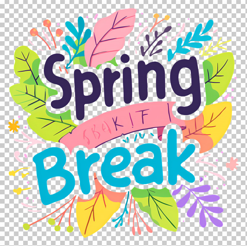 Spring Break - Spring Break Colorful Text PNG, Clipart, Fun, Holiday ...