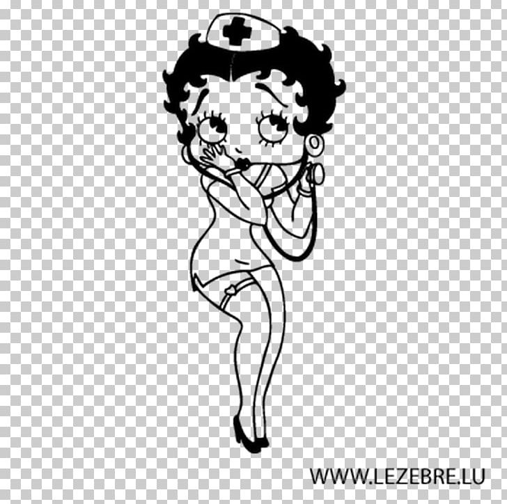 Betty Boop Cartoon Drawing Sticker PNG, Clipart, Arm, Betty, Betty Boop, Black, Black And White Free PNG Download