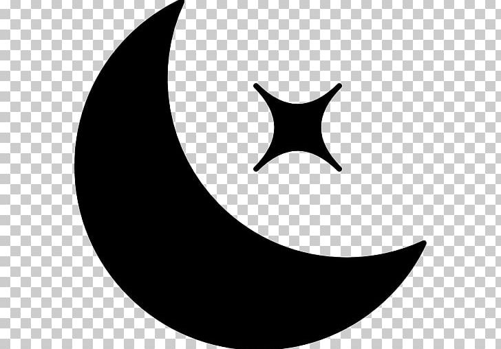 Star And Crescent Moon Lunar Phase PNG, Clipart, Black, Black And White, Circle, Computer Icons, Crescent Free PNG Download