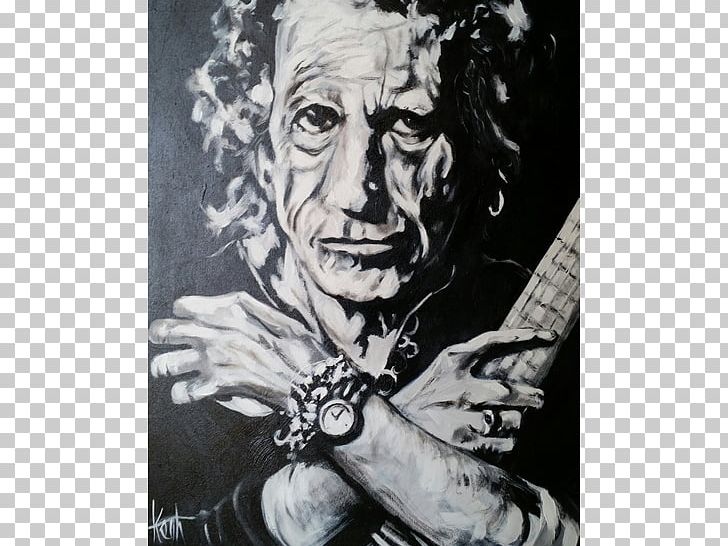 Keith Richards Portrait Musician Painting Art PNG, Clipart, Art, Artist, Art Museum, Black And White, Commission Free PNG Download