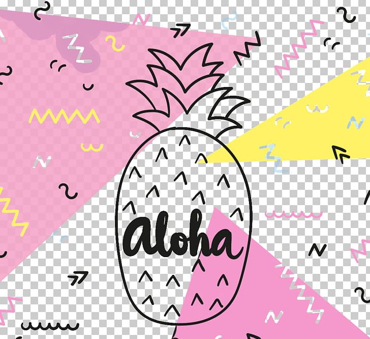 Hawaii Aloha Pineapple Vecteur Euclidean PNG, Clipart, Aloha, Area, Cartoon Pineapple, Curve, Download Free PNG Download